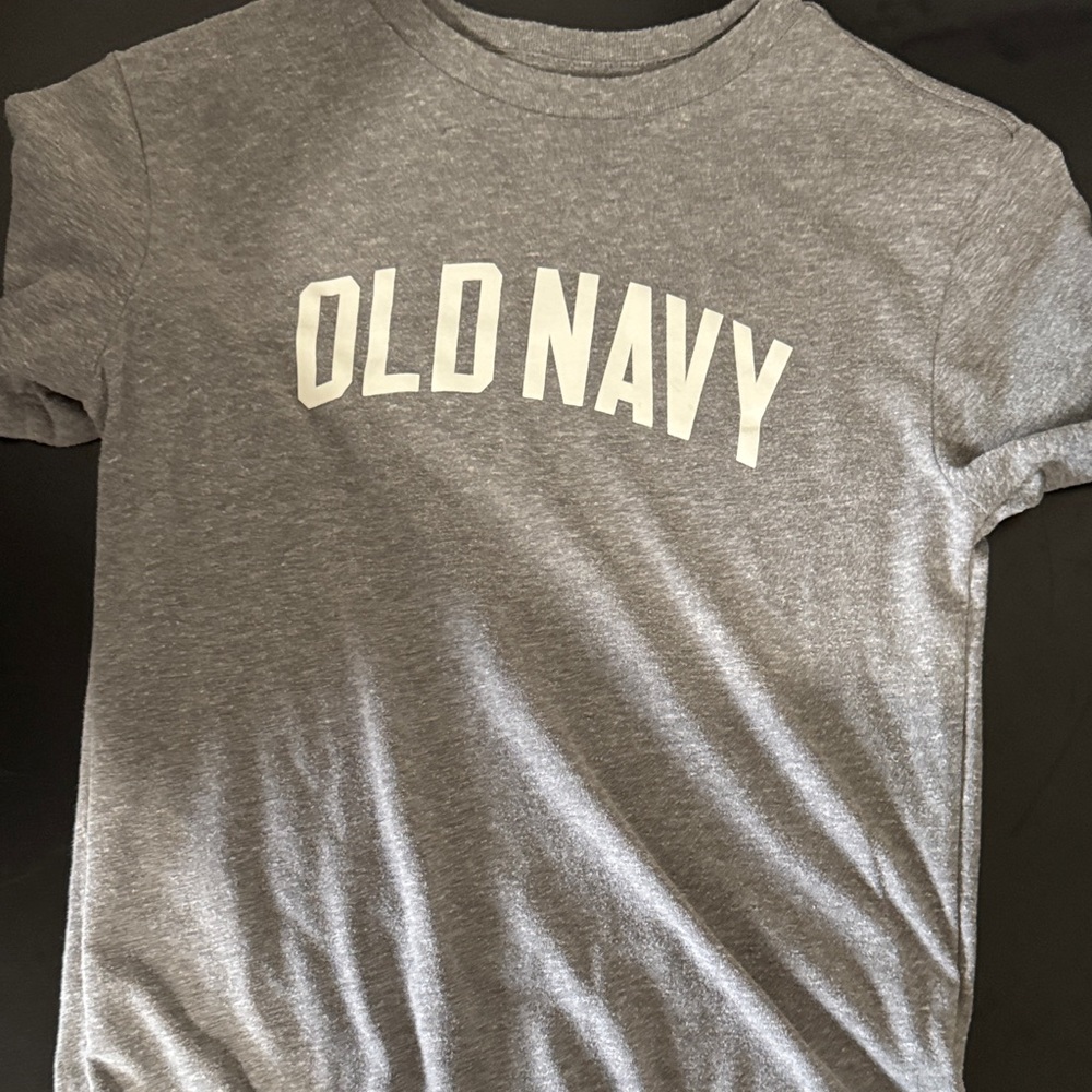 Old Navy Gray Short Sleeve Tee Classic Crew Neck